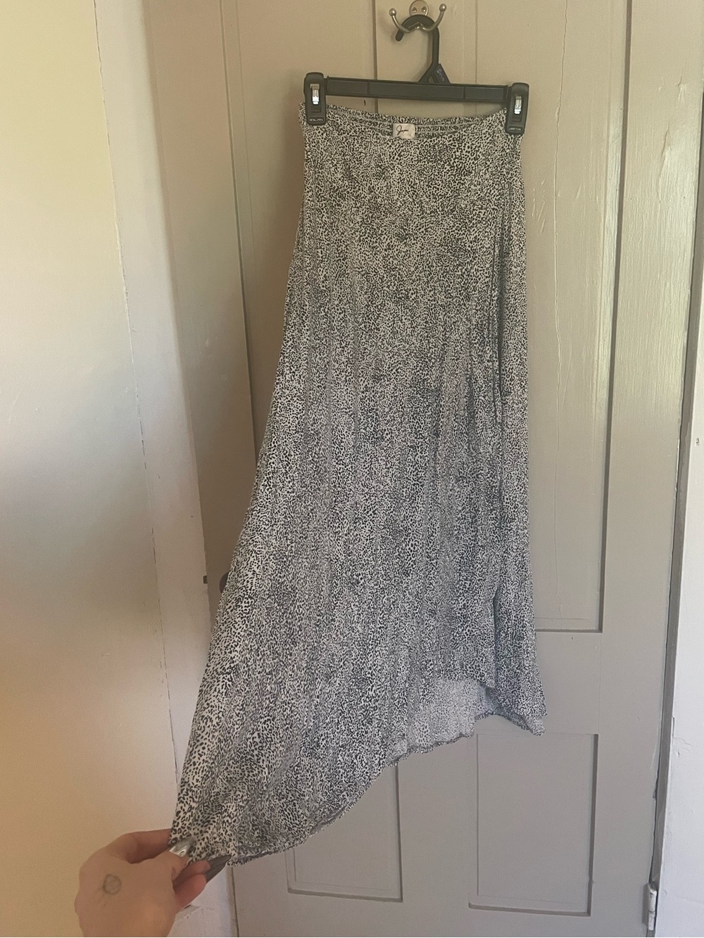 Japna A-Line Maxi Skirt Brown and Beige Leopard Print Whimsy Fairy Flowy Light - Picture 4 of 13